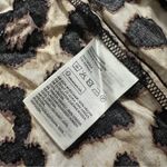 H&M Tan & Black Cheetah Print Short Sleeve Tie Top Cardigan Size M Photo 3