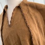 Camel Brown Poncho Cloak Cape Alpaca Blend with Attached Scarf Size undefined Photo 1
