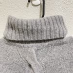 Garnet Hill Womens Sweater XS Gray Grey 100% Cashmere Turtleneck Cable Cozy Soft Photo 1