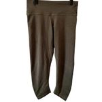 prAna ‎ Misty Jacquard Ruched Yoga Cargo Green Ankle Length Leggings Sz Small Photo 2