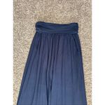 Quince French Terry Modal Wide Leg Pants Navy Blue Fold over Waistband Flowy S Photo 10