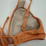 PQ SWIM PILYQ Citrine Skylar Halter Bikini Top SZ Small NWT Swim Shimmer Orange Photo 13