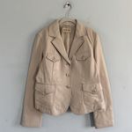 wilson's leather  Vintage Maxima 90’s Cream Leather Blazer Jacket Photo 1