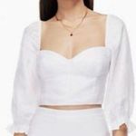 Aritzia Wilfred Vilette linen milkmaid puff sleeve blouse Photo 1