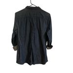 Liz Claiborne Dark blue Denim Tunic Half Button long sleeve Quarter sleeve Fall Photo 4