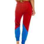 Aviator Nation Glider zip pocket joggers colorblock cherry Dresden blue size M Photo 2