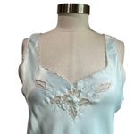 1980s Vintage Barbizon Blue Satin Nightgown Sz M Size M Photo 3