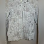 Lululemon RARE Vine Print Jacket size 4 Yoga Poses Athletic Beige Full Zip Photo 9