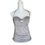 Athleta  - NWT Knot Bow Swim Beach Tankini Lined Ruched Padded HalterTop Sz M Photo 1