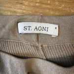St. Agni Womens Ribbed Lounge Pants Tan Brown High Photo 3