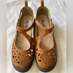 Jbu Like New  Brown Cutout Mary Jane Boho Festival Beachy Flats Photo 3