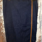 Ralph Lauren Denim skirt, leather trim, zipper, size 8 Blue Size M Photo 0
