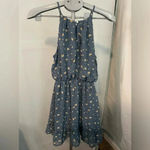 Blue Rain Womens‎  Dusky Blue Calliope Ruffle Bottom Dress Sz XS - bin 12 Photo 2
