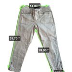 White House | Black Market embellished taupe/silver Slim Crop jeans, EUC size 6 Photo 1