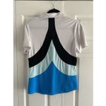 Swing Bette Court Womens Large Tennis Top Wicking Performance Golf Polo Preppy Blue Photo 6