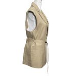 LVIR LA Project Belted Vest Small Tan Linen Blend Sleeveless Layering Modern Photo 2