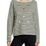 Betsey Johnson Performance Striped Lips Shirt size Medium NWOT Photo 2