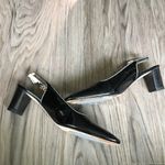 Nordstrom amalfi made in Italy leather square‎ toe 2” Heels Singleback Si… Black Size 6.5 Photo 4