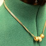 Lia Sophia  Silver Necklace with Gold/Rhinestone Beads Photo 1