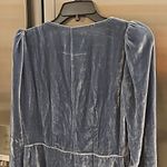 Reformation 💕💕 Chrissy Dress Velvet Wrap Holiday Collection ~ Rain Blue Photo 13