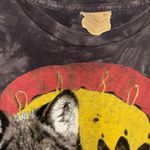 None Wolf Graphic T-Shirt with Dreamcatcher Design Photo 1