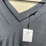 Stella & Dot  Asymmetrical Ribbed Double V Sweater NWT Chambray Blue Grey Small Photo 4