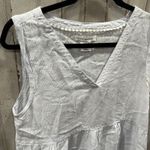 Lucky Brand Blue Stripe 100% Linen Tiered Shift Dress Womens Size Medium Photo 1