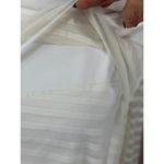 Dana Buchman L White Layered Mesh Stripe Top Sheer Blouse Long Sleeve Stretch Photo 4