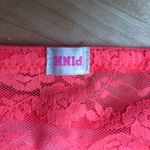Victoria's Secret 🔴 Victoria’s Secret Lace Bandeau | Neon orange | Size S | Lined | Ruched Front Photo 3