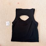 American Eagle Black  top with cutout detail Photo 2