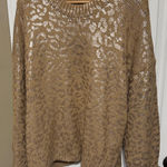 Andthewhy Chic Tan Leopard Print Sweater Photo 0