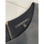 Cynthia Steffe Peplum Dress Womens BLack Leather Accent Cap Sleeve Size 12 Photo 6