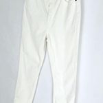 RE/DONE 90s High Rise Ankle Crop Raw Fringe Edge Vintage White Denim Jean Size 31 Photo 5