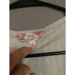 Pink Rose Ribbed Tie Wrap Short Sleeve Top Size Large Photo 2