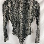 Lush Clothing Lush Snakeskin Long Sleeve Bodysuit Size Small Photo 4