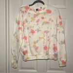 Old Navy Women’s XS Oversized Cream Paint Splatter Sweatshirt NEW Photo 0