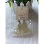 Influence Acrylic Pearl & Rhinestone Beaded Butterfly Tassel Earrings White Photo 6