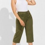 Torrid Crop Wide Leg Stretch Twill High Rise Patch Pocket Pant Size 12 Photo 0