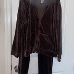Jones New York Brown Velvet Matching Set Photo 0