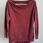 Pilcro Pullover Top Women's Medium M Red Sweatshirt Long Sleeve Casual Photo 0