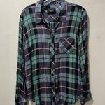 Rails  Hunter Multicolor Lurex Button-Front Shirt Metallic Thread Womens Large Photo 3