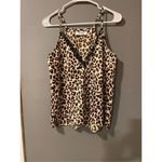 DO+BE  Satin Lace Cheetah Print Tank Top Size Small Photo 1