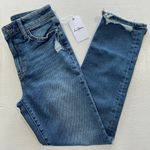 Sam Edelman New Ripped Hem High Rise Stiletto Straight Jeans Kamella Photo 9