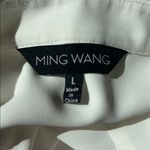 Ming Wang  Sleeveless Button Down White Blouse Size Large Photo 7