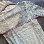 For Love & Lemons  white laced long‎ sleeve mini dress crochet women’s size XS Photo 3