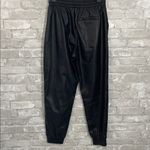 ZARA  Black Faux Leather Joggers Photo 2