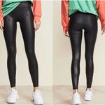 Spanx Faux Leather Leggings Shapewear High Waist Full Length Black Shine Medium Photo 1