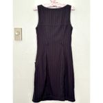 Studio M Sz 4 Y2K 90s Vintage Black Pinstripe Mini Dress w Pockets Belt Loops Photo 5