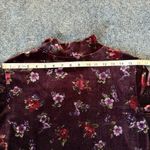 Laura Scott  Velvet Top Womens LG Purple Mock Neck Floral Grunge Fairy Whimsigoth Photo 9