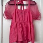 Tuckernuck Pomander Place Tinsley Top Women’s Bubblegum Pink Blouse Size M Photo 2